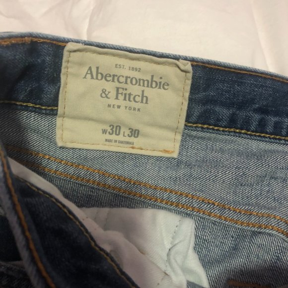 Men's Abercrombie and Fitch Strait Jeans Size 30x30 EUC worn once - Picture 7 of 8